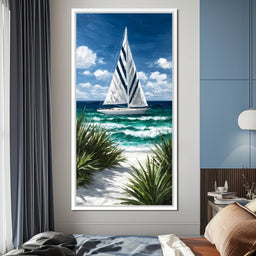 Sailing Beyond Turquoise Waves - NicheCanvas