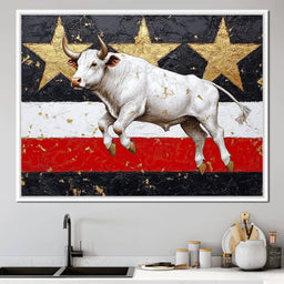 Bull Odyssey Across Stars - NicheCanvas