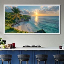 Sunlit Shores of Tranquility - NicheCanvas