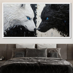 Duality of Wolf Spirits - NicheCanvas