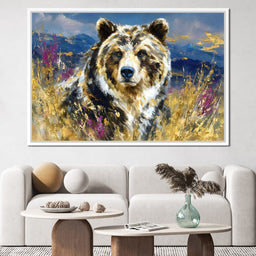 Golden Grizzly Mountain Calm - Neal Hackett - NicheCanvas