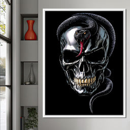 Serpent Crowned Skull Night - NicheCanvas