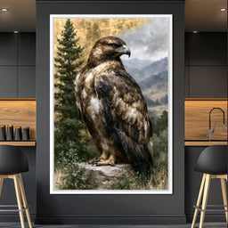 Golden Crest Guardian of the High Ridge - NicheCanvas