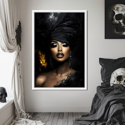 Golden Elegance Portrait - NicheCanvas