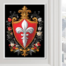 Regal Fleur De Lys Heraldry - NicheCanvas