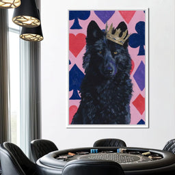 Regal Midnight Wolf Card Royalty - NicheCanvas