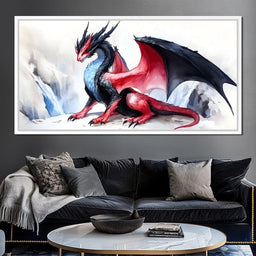Dragon of Frozen Peaks - NicheCanvas