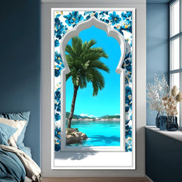Tropical Window to Tranquility - NicheCanvas