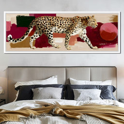 Leopard Stride Sunset Blocks - NicheCanvas