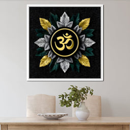 Golden Leaf Mandala Aura - NicheCanvas