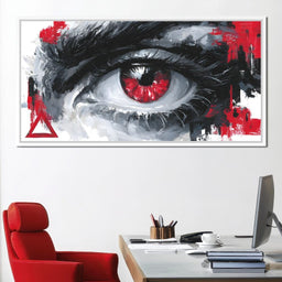 Fiery Iris Abstract Eye Storm - NicheCanvas