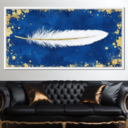 Feathered Dreams in Gold - NicheCanvas