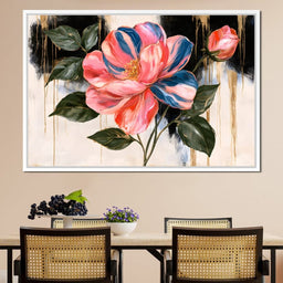 Golden Petals Unfolding Against Dark Shadows - NicheCanvas