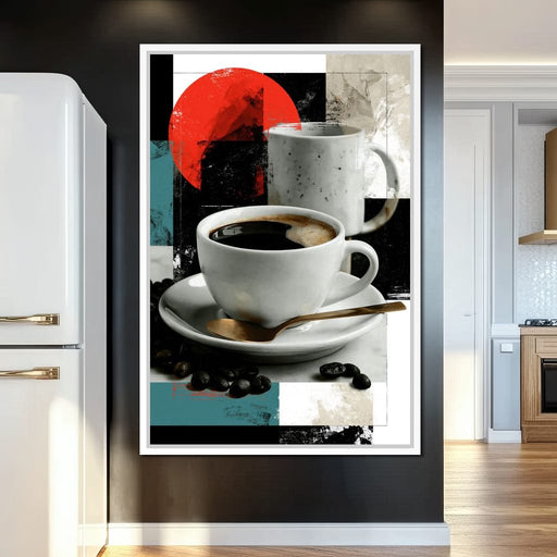 Morning Rituals Within Geometric Forms Canvas Print