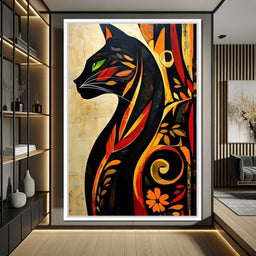 Feline Symphony Shadows - NicheCanvas