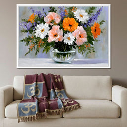 Garden Bouquet Still Life Oil - NicheCanvas