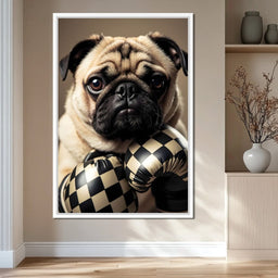Pug Pugilist - NicheCanvas