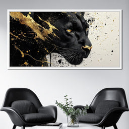 Golden Panther Radiance - NicheCanvas