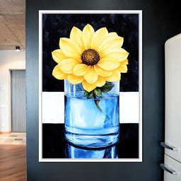 Golden Petal Reflection - NicheCanvas