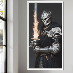 Flaming Sword of the Bone Knight - NicheCanvas