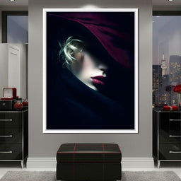 Noir Allure Under Silk Brim - NicheCanvas