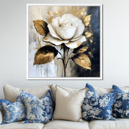 Golden Petals Against Contrast - NicheCanvas