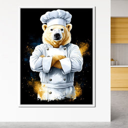 Polar Bear Chef - NicheCanvas