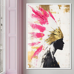 Golden Feathered Majesty - NicheCanvas