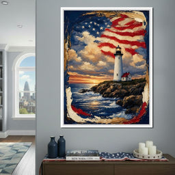 Beacon of the Coastal Morning Light - NicheCanvas