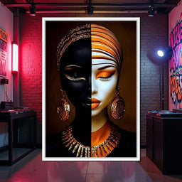 Elegant Duality Portrait - NicheCanvas