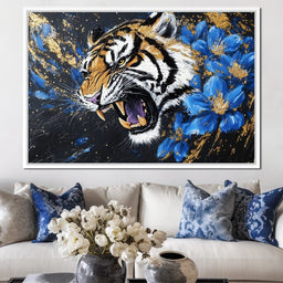 Fierce Tiger Floral Fusion - Alicia Smith - NicheCanvas