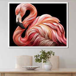 Silk Strand Flamingo Curve - TooplesArt - NicheCanvas