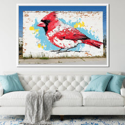 Street Art - Cardinal Mural - NicheCanvas