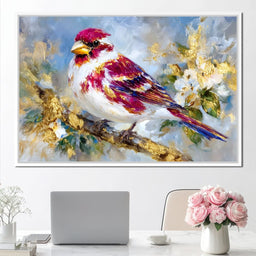 Golden Petal Songbird - NicheCanvas