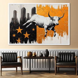 Bull_s Leap Through Stars - NicheCanvas