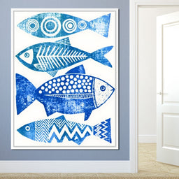 Geometric Marine Life Study - NicheCanvas