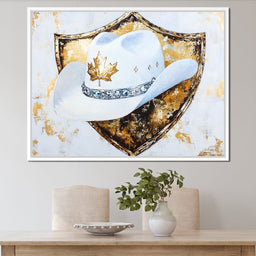 Golden Maple Leaf Western Hat - NicheCanvas