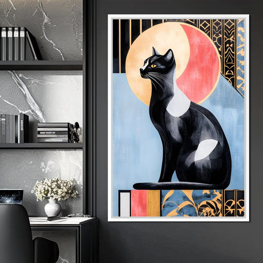 Feline Moonlit Elegance Canvas Print