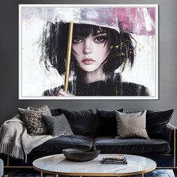 Whispering Elegance Beneath Rain - NicheCanvas