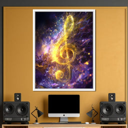 Celestial Gold Melody Stream - NicheCanvas