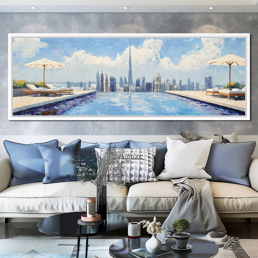 Cityscape Oasis Panorama Canvas Print