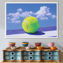 Tennis Ball Under Summer Sky - NicheCanvas