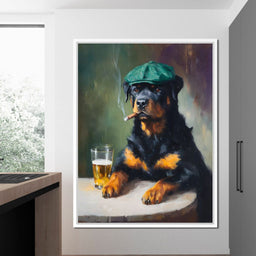 Rottweiler Irish Pub Night - NicheCanvas