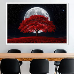 The Crimson Moon Tree - TooplesArt - NicheCanvas