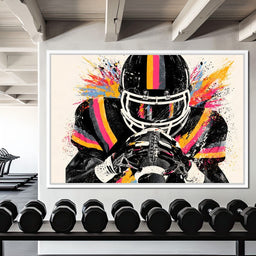 Gridiron Impact Burst of Color - NicheCanvas