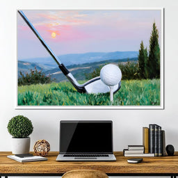 Sunset Swing Over Fields - NicheCanvas