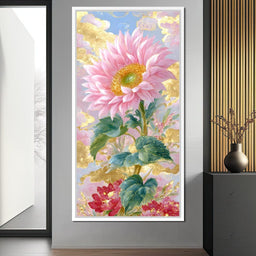 Golden Petal Reverie Blooming - NicheCanvas