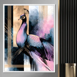 Gilded Plumage Upon Modern Horizons - NicheCanvas