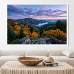 Autumn Mountain Cloud Sea View - NicheCanvas