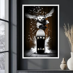 Nocturnal Skateboarding Dash - NicheCanvas